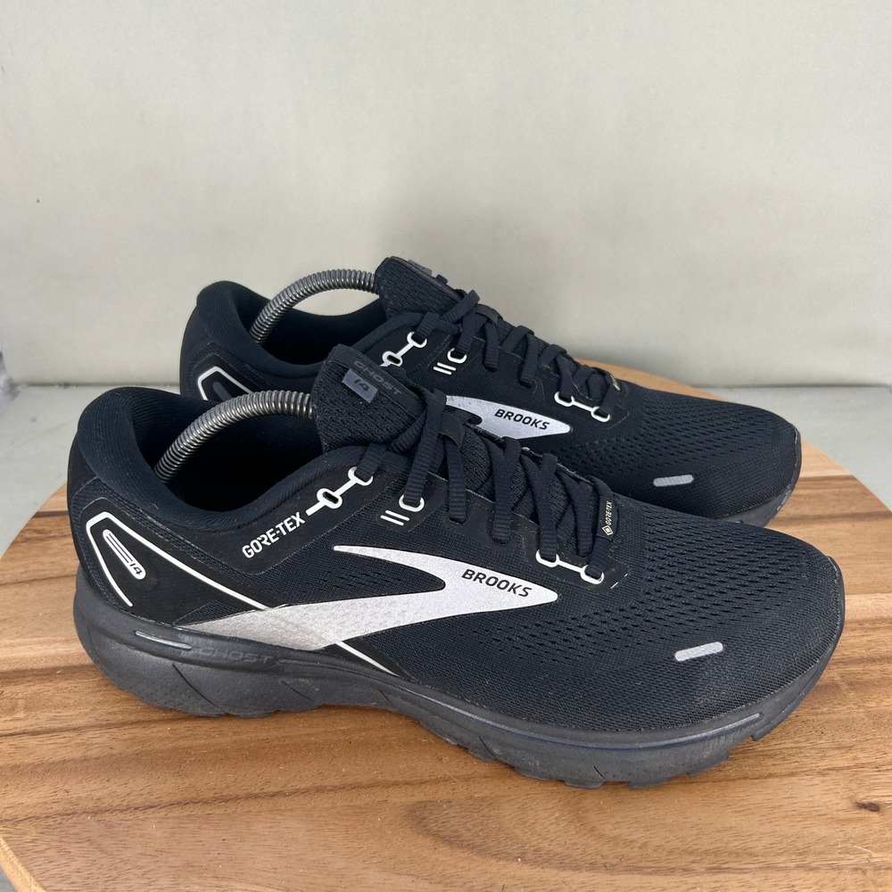 Brooks Ghost 14 GTX Gore-Tex Mens Running Shoes Black Silver 1103681D020 Size 11